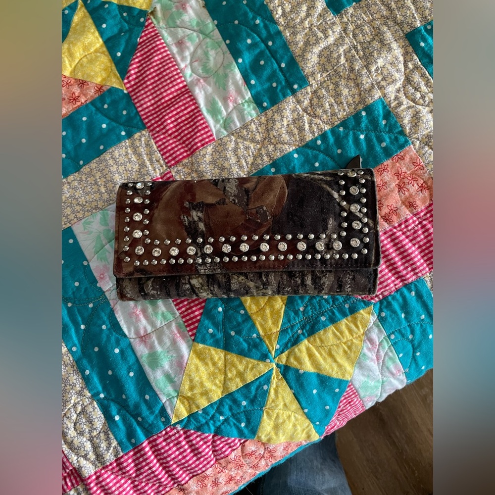 Camo bling wallet